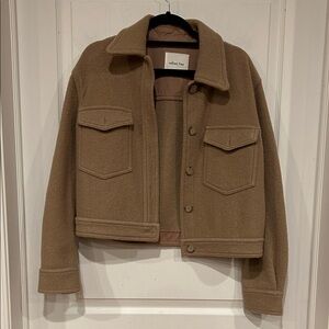 Wilfred Free Tan Wool Cropped Jacket